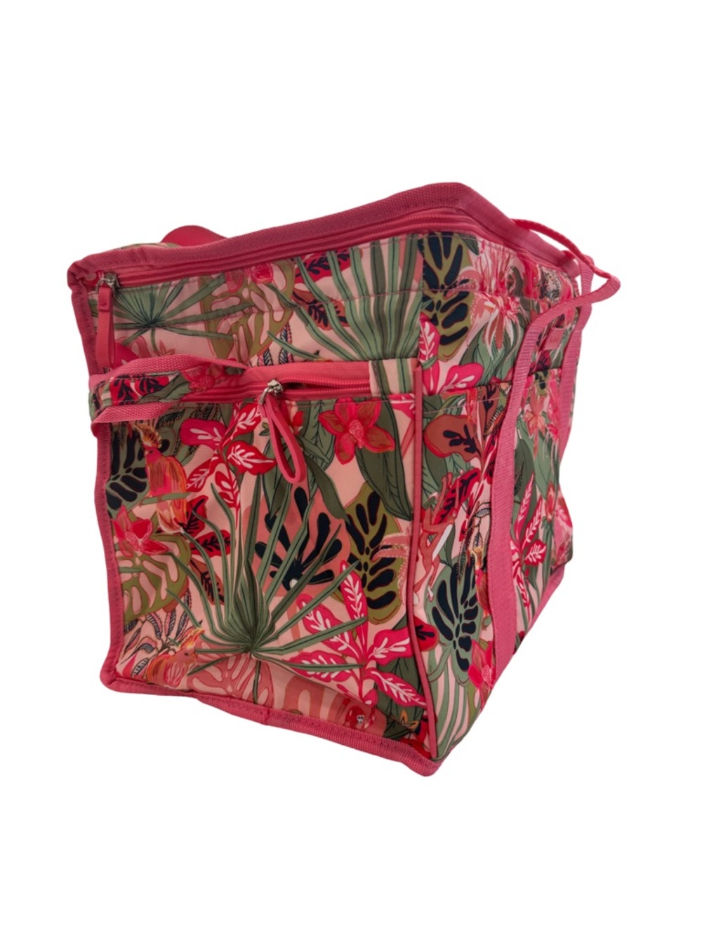 Vera Bradley Pink & Green Floral lunch tote